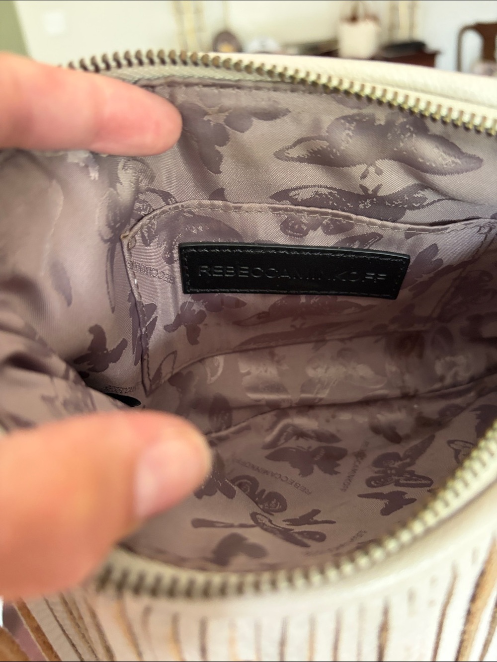 Rebecca Minkoff Off-White Fringed Leather Crossbody - Picture 3 of 3